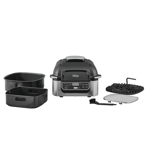 Ninja Foodi Health Grill & Air Fryer, 1750 Watt, 5 Programmer 100-AG301EU by Ninja color Svart/grå