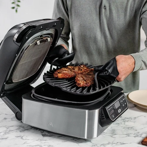 Ninja Foodi Health Grill & Air Fryer, 1750 Watt, 5 Programmer 100-AG301EU by Ninja color Svart/grå