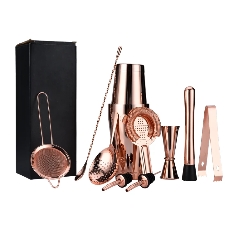 Cocktailshakersett med 11 deler - Kobber CG-TJ16 by Barlife color Koppar