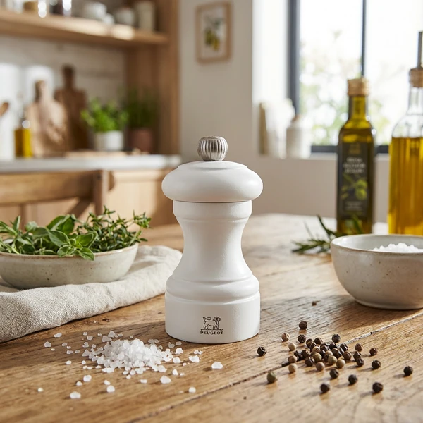 Peugeot Bistro Saltkvern 10 cm Hvit Bøk 15937 by Peugeot color Vit