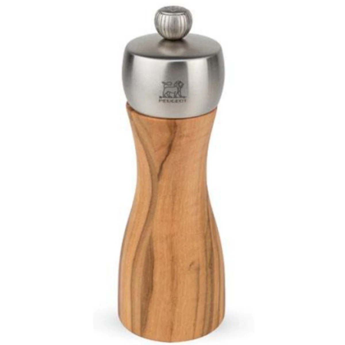 Peugeot Fidji Saltkvern 15 cm Oliventre/Stål 16062 by Peugeot color Braun/Stahl
