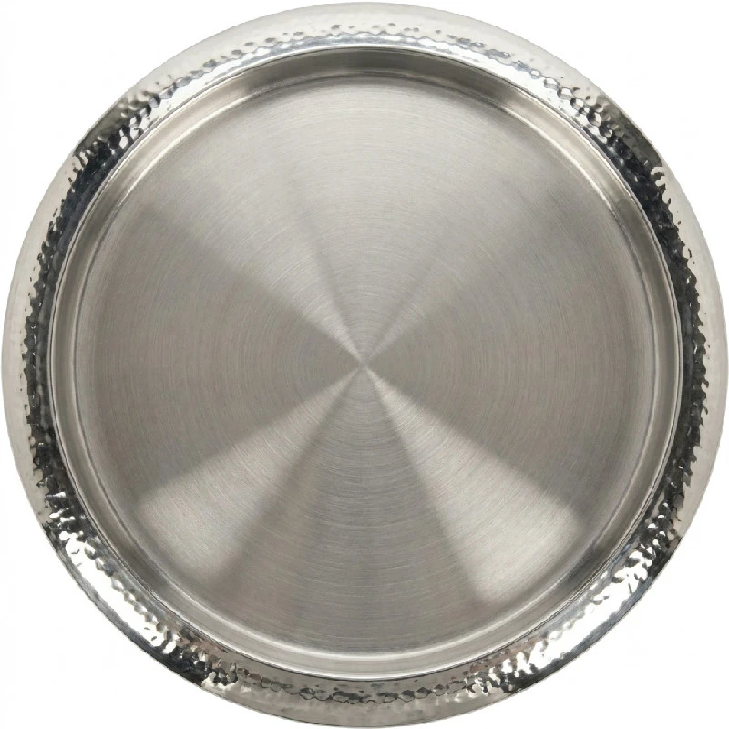 Serveringsfat - Hamret look Ø35 cm 2017168 by LISS color Silver