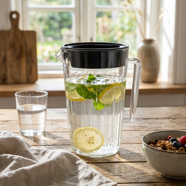 Mugge 0,5 L med lokk 500109-Tritan by GLASS4EVER color Svart