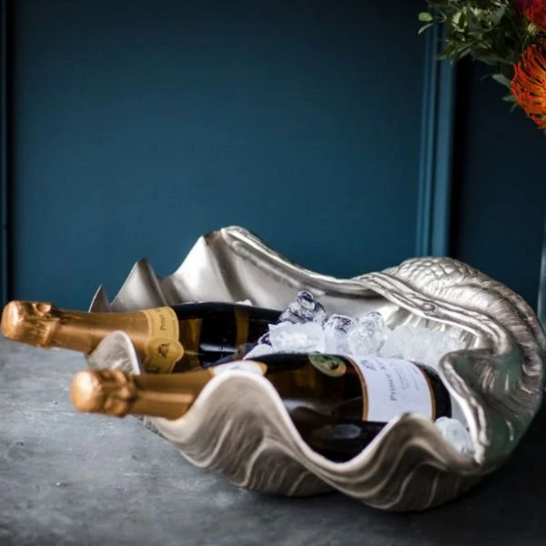Musling vinflaskeholder i rustfritt stål UA-41028 by Culinary Concepts color Svart