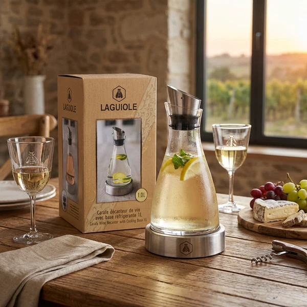Laguiole karaffel med vinkjølerbunn 40269026 by Laguiole color Svart