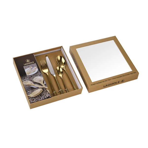 Laguiole Bestikksett Gull 16 deler 40269020 by Laguiole color Svart