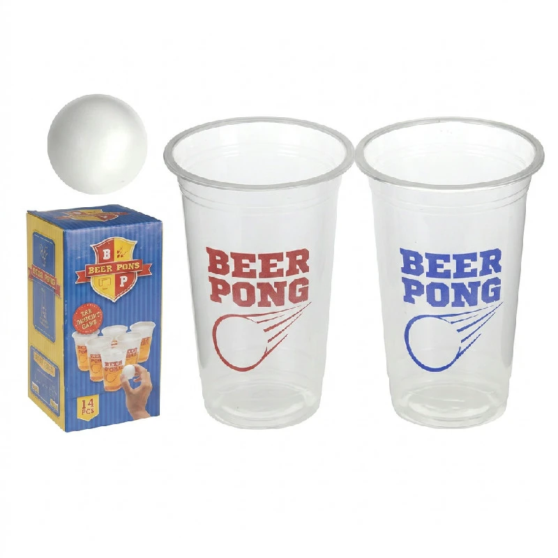Koop Beer Pong-sett - 2 baller, 12 røde/blå kopper 4080177 by Koop color Svart