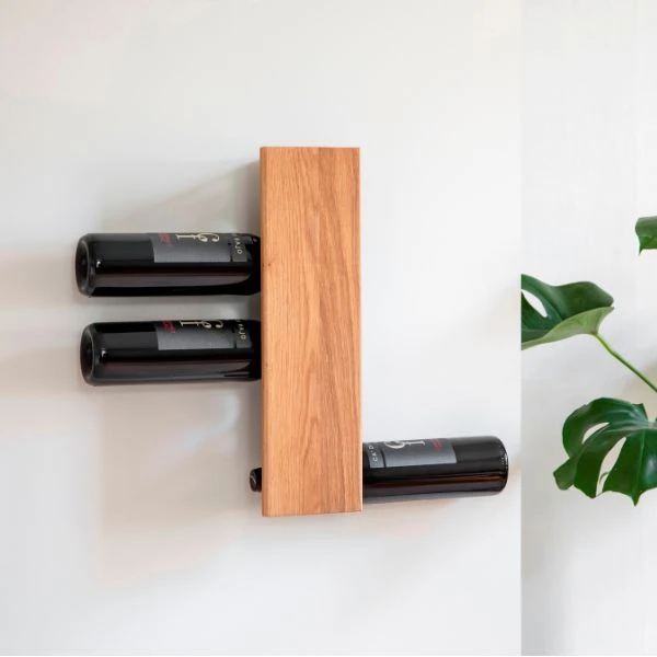 Vinreol i eik til 8 flasker ST10007 by Steel-Function color Svart