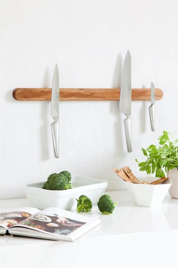 Knivmagnet - Lang - Valnøtt 59x4,5x2 cm ST52596 by Steel-Function color Svart