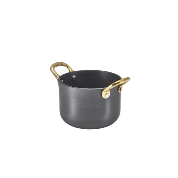Mini kasserolle i aluminium 11 x 7cm - GenWare AMC11H by Genware color Svart