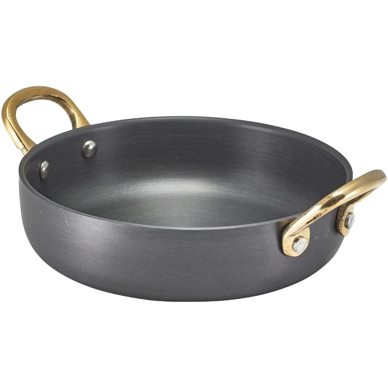 Mini grytefat i aluminium 15 x 4 cm - GenWare AMC15H by Genware color Svart