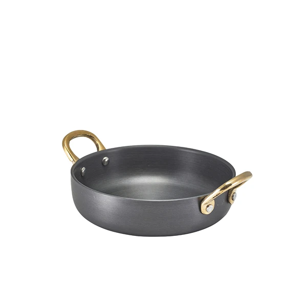 Mini grytefat i aluminium 15 x 4 cm - GenWare AMC15H by Genware color Svart