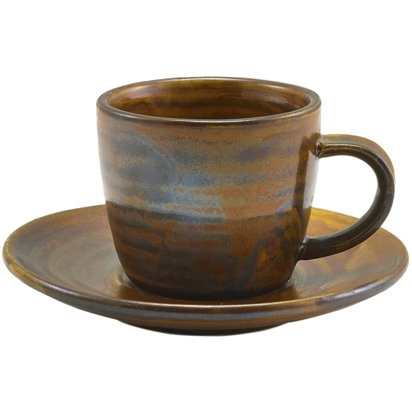 Terra Porselen Rustikk Kobber Underkopp 11,5 cm SCR-PRC11 by Genware color Svart