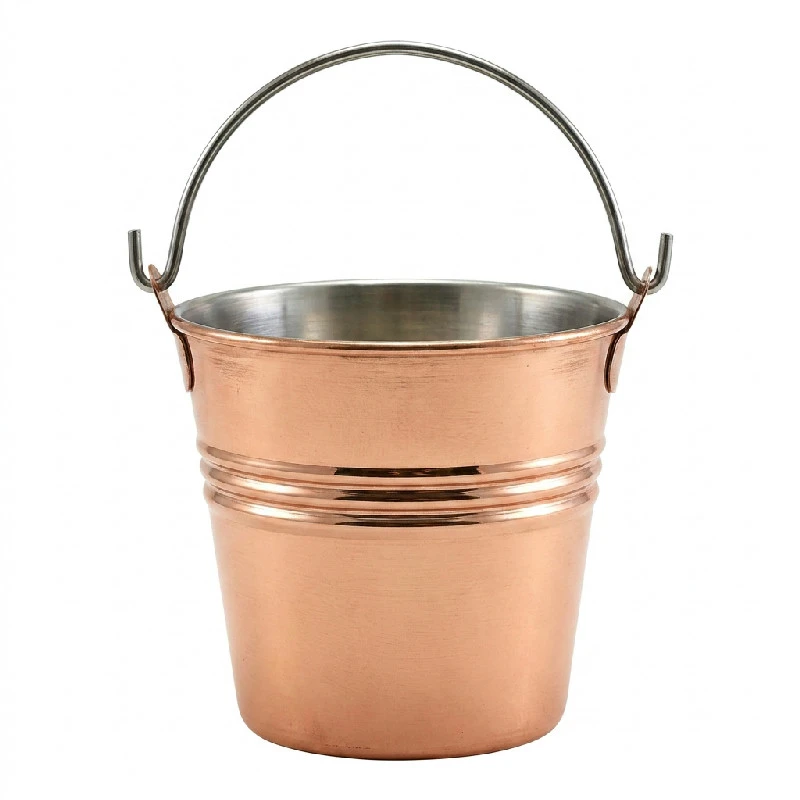 Kobberbelagt serveringsbøtte 10cm Dia SSBC10 by Genware color Svart