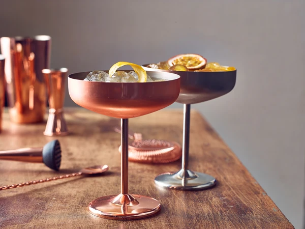Kobberbelagt Cocktail Coupe-glass 30cl - GenWare CPC300 by Genware color Svart