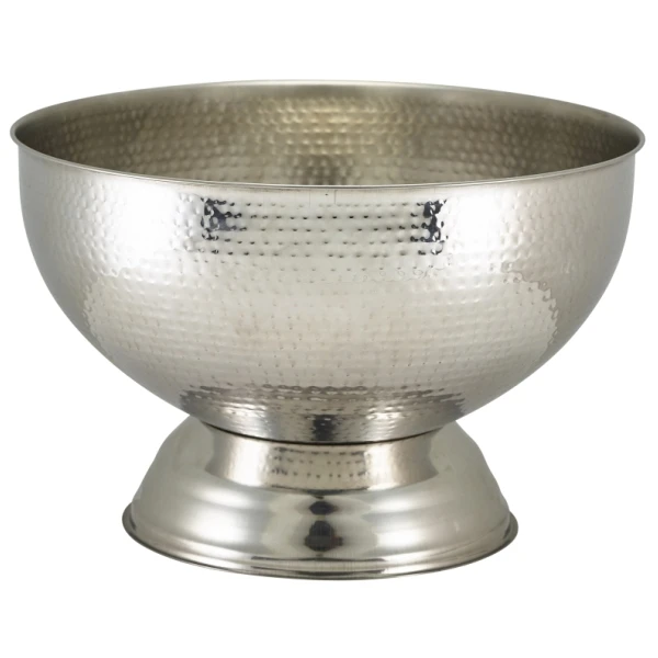 Hamret champagnebolle 38 cm - Genware CHBWL1 by Genware color Svart