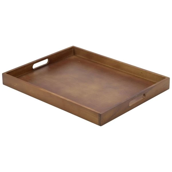 Serveringsbrett tre 49 x 38.5 x 4.5cm BT4938 by Genware color Svart