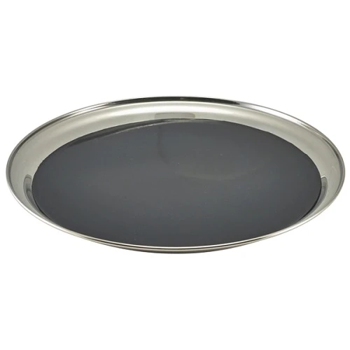 Sklisikkert rundt kelnerbrett 30 cm 52039NS by Genware color Svart