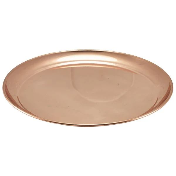 Rundt servitørbrett i kobber 30 cm 52039C by Genware color Svart