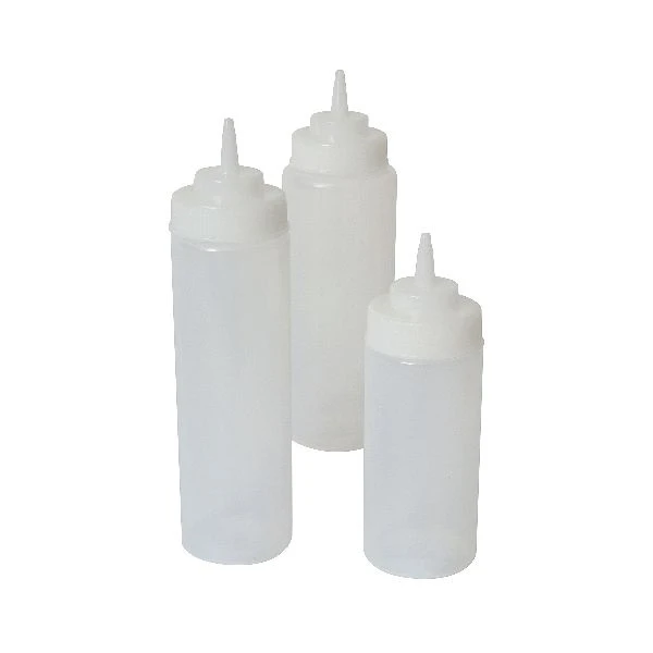 Dressingflaske med bred hals klar 94 cl SQBW32C by Genware color Svart