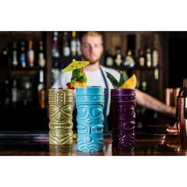 Blått Tiki-krus 40 cl - Genware TKM400BL by Genware color Svart
