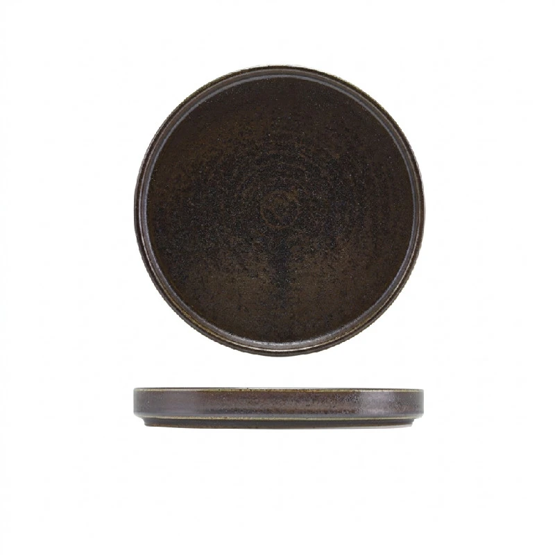 Cinder Sort Presentasjonstallerken lav 21cm - Terra LP-PBK18 by Genware color Svart