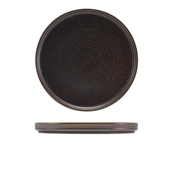 Cinder Sort Lav Presentasjonstallerken 25 cm - Terra LP-PBK25 by Genware color Svart