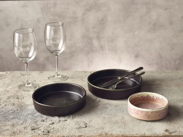 Cinder Sort Presentasjonsskål 20,5 cm – Terra PB-PBK21 by Genware color Svart