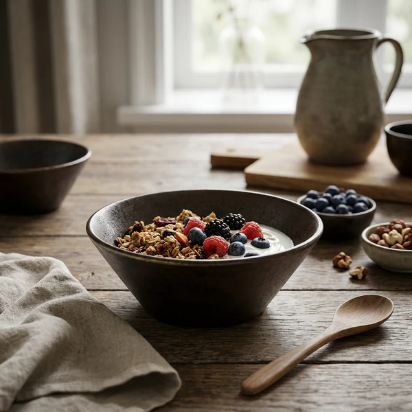 Cinder sort konisk skål 14 cm – Terra CN-PBK14 by Genware color Svart
