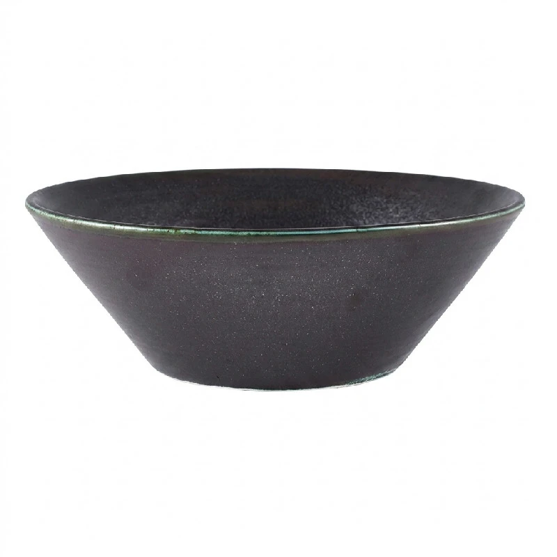 Cinder Sort konisk skål 19,5 cm – Terra CN-PBK19 by Genware color Svart