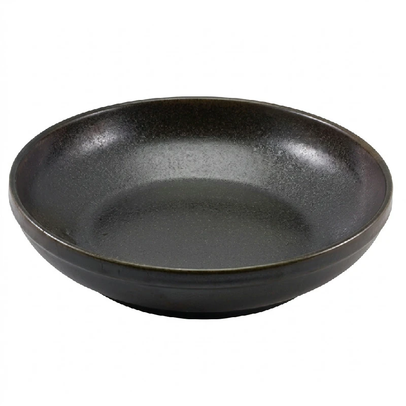 Cinder Sort Coupe skål 27 cm - Terra CB-PBK27 by Genware color Svart