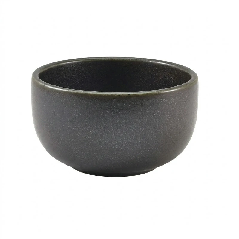 Cinder Sort rund skål 12,5 cm – Terra BW-PBK12 by Genware color Svart