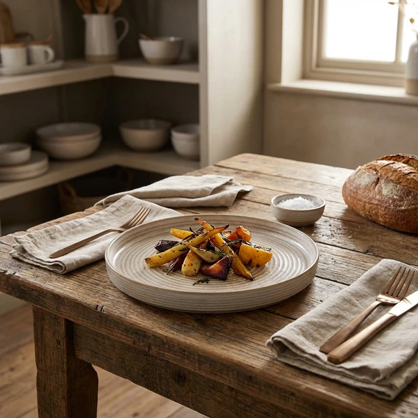 Steintøy Antigo Barley Tallerken 21cm - Terra PR-ABR21 by Genware color Svart
