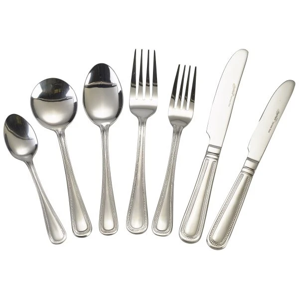 Suppeskje med perlemønster i rustfritt stål SS-BD by Genware color Svart