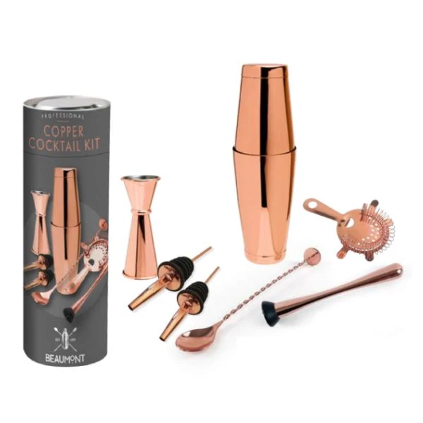 Cocktailshakersett med 8 deler - Kobber BTBL3574COP by Beaumont color Koppar