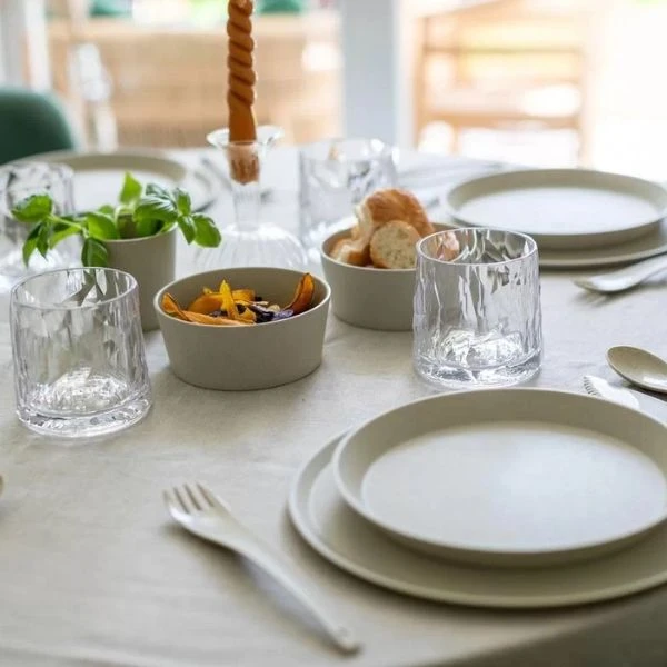 Koziol Connect Plate Ø25,5cm (4 stk.) - Ash Grey 7101701 by Koziol color Svart