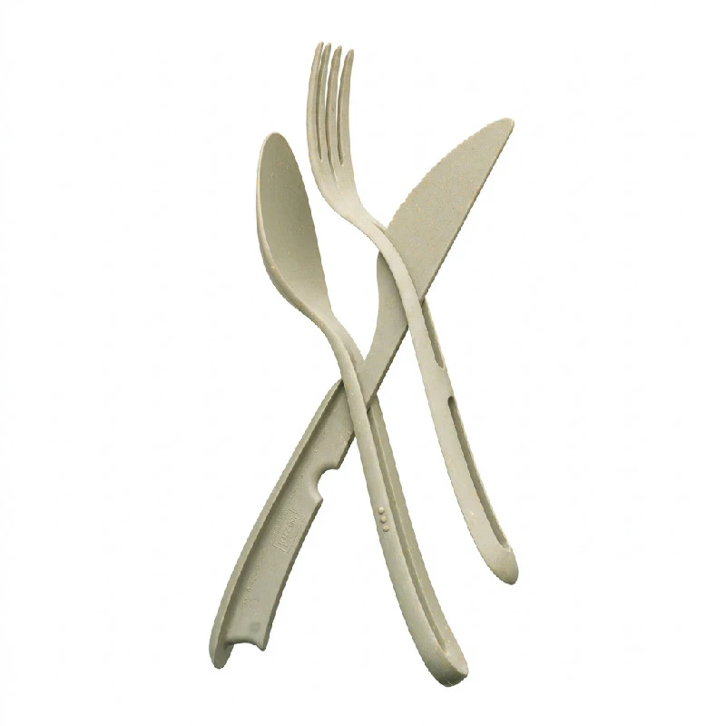 Klikk Bestikk (Kniv, Gaffel og Spiseskje) - Dessert Sand 8003700 by Koziol color Svart