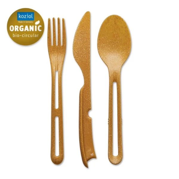 Klikk Bestikk (Kniv, gaffel og spiseskje) - Wood 8003702 by Koziol color Svart
