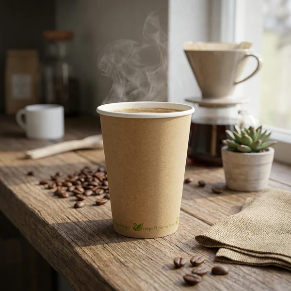 Kaffebeger 30 cl Ø90 mm Bionedbrytbart Brun ML112301-1 by Multiline color Svart