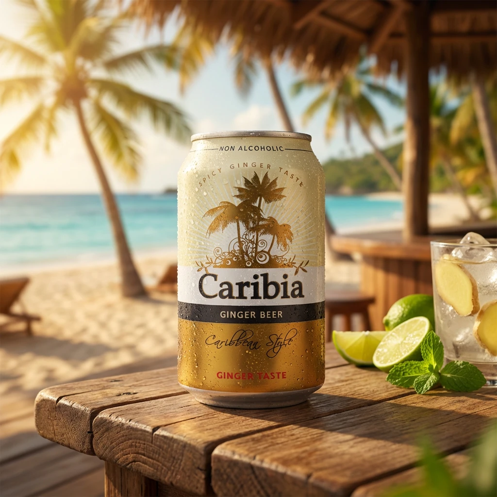 Caribia Ginger Beer 33cl Boks 290617 by Caribia color Svart