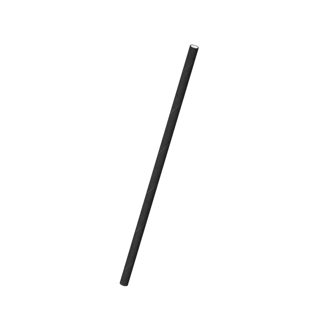Sugerør Ø6x140mm 4-lag Papir Uten Bøy - Sort GS10239 by GS Supply color Svart