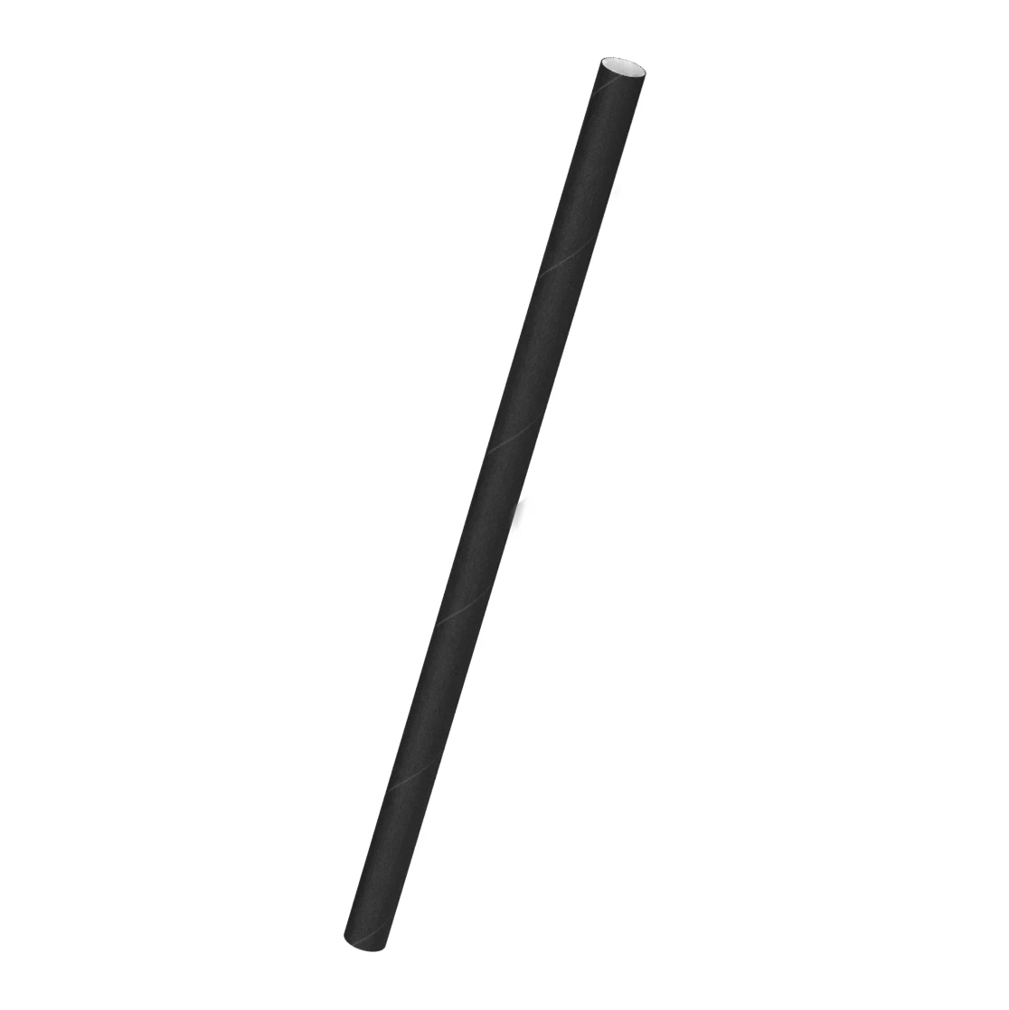 Sugerør, Ø8x200mm 4-lag Papir Uten Bøy 500 stk. GS10038 by GS Supply color Svart