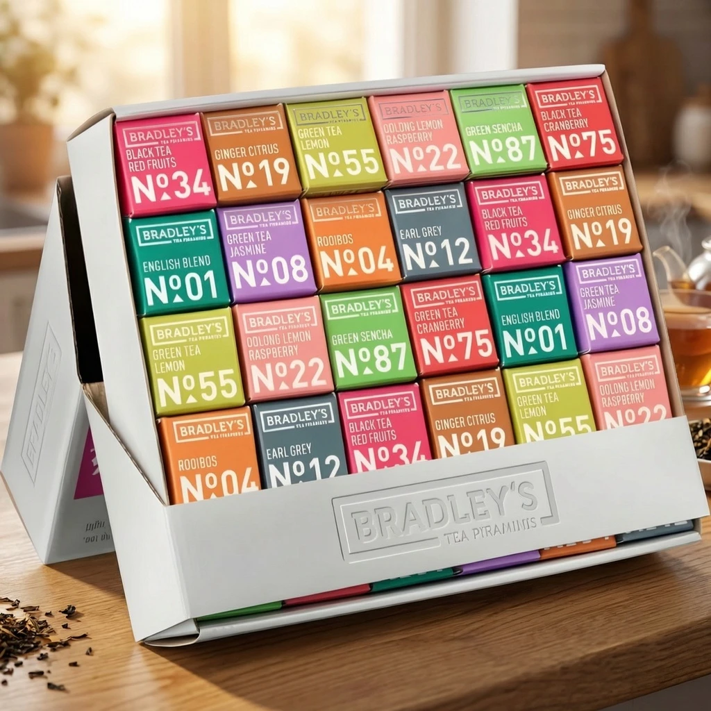 Bradley's Assorted Tea Box, FT (30 stk. à 8g) 67122 by PICKWICK color Svart