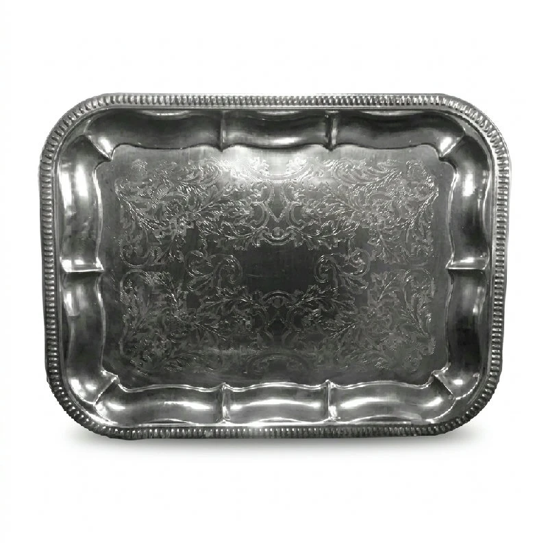 Forkrommet fat 41x31 cm 2034175 by HAAHR & CO color Silver