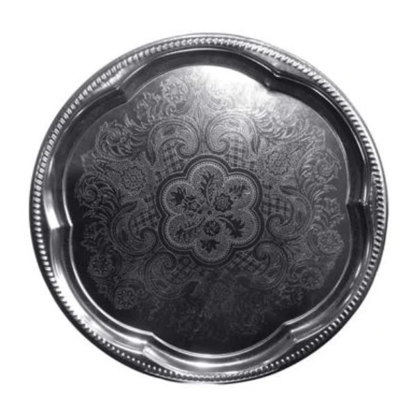 Rundt forkrommet fat Ø 35 cm 2034177 by HAAHR & CO color Silver