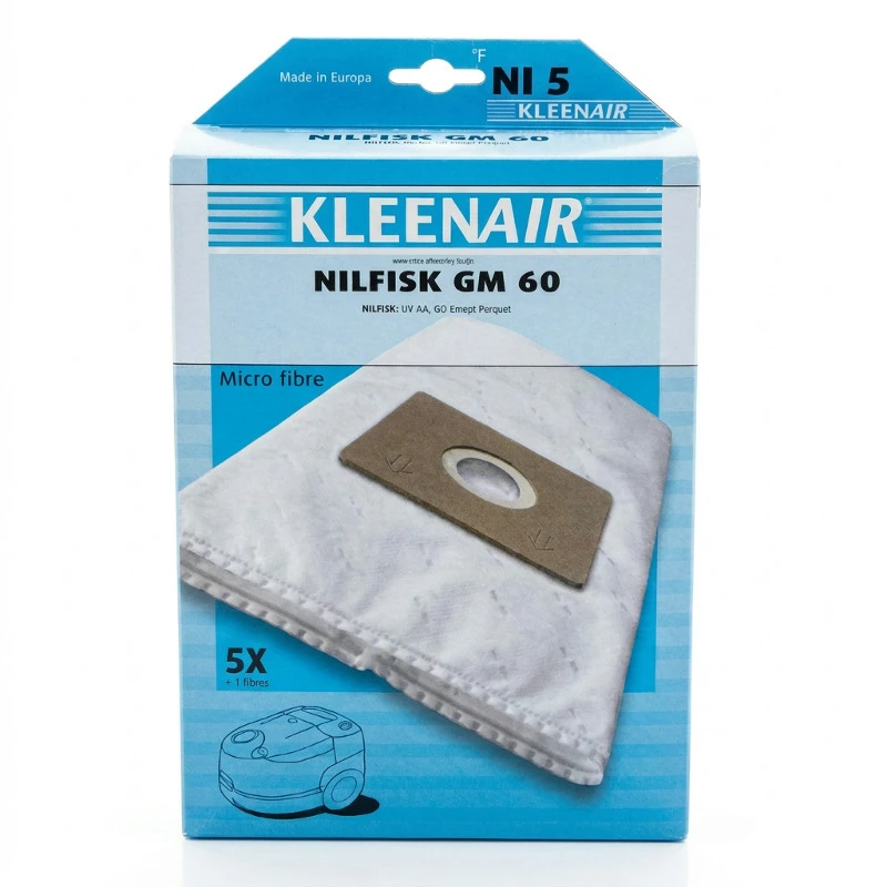 Støvsugerpose NI-5 5+1F Micropose 3209009 by NILFISK color Svart
