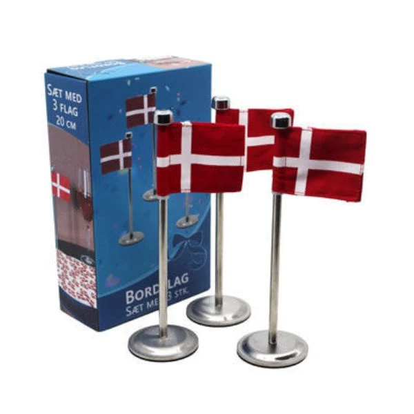 Bordflagg Dannebrog 3 stk. 20 cm 4200094 by HAAHR & CO color Svart