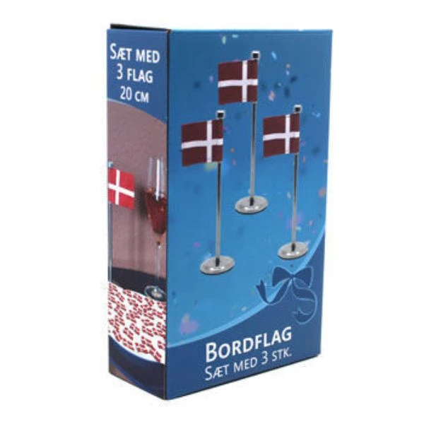 Bordflagg Dannebrog 3 stk. 20 cm 4200094 by HAAHR & CO color Svart