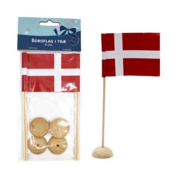 Bordflagg tre 7,5x5,5 cm 4 stk. 4200266  color Svart