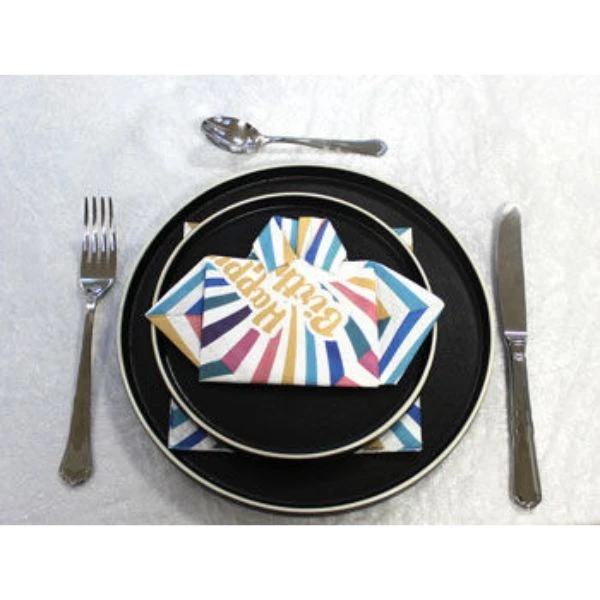 Servietter Happy Birthday 3-lags 20 stk. 4200183  color Svart